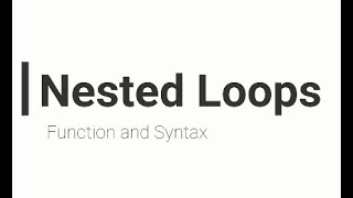 Basic Nested Loops || Function and Syntax || (BlueJ) Java Program