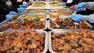 Amazing! A collection of Korean buffet masters who cook 1,000 servings a day - korean street food