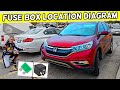 HONDA CRV CR-V FUSE BOX LOCATION DIAGRAM EXPLAINED 2012 2013 2014 2015 2016 2017