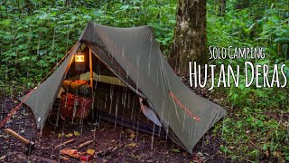 Hujan deras seharian - Solo Camping Bushcraft