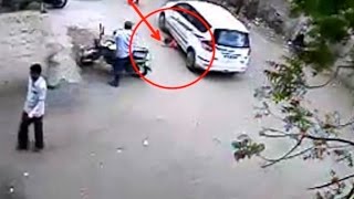 Nashik: CCTV footage shows 3-year-old's miraculous escape after a car runs over her twice