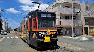 競輪場前を通過するモ802クラブツーリズム団体列車　#豊橋鉄道