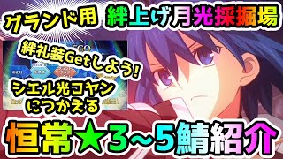 【FGO】グランドシステムに向けて絆上げ月光採掘場でシエル光コヤンに加えられる恒常★3～5サーヴァント紹介！【ゆっくり】