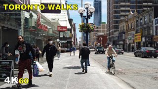 Yonge Street Walk (Narrated) in Downtown Toronto on June 14, 2020 [4K]