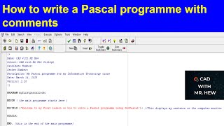 How to write a Pascal programme, block comment and line comment
