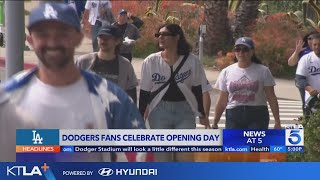 Dodgers fans celebrate opening day 2025