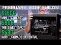 $1500 Mini-ITX Gaming BEAST + $480 / $900 Ryzen PCs - Feb 2019 Builds