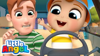 Daddy and I Fix the Car Together | Little Angel Kids Songs and Nursery Rhymes