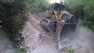 CUTTING AND WIDTHING OF THE OLD FOREST NARROW ROAD AND FORMING A NEW ROAD #komatsu #working #trend