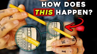 SLOWLY Melt A Pencil Thru A $1 Bill!