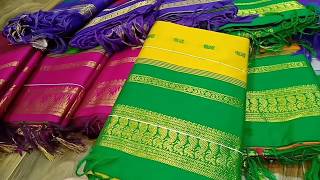 Korvai Silk Sarees |Kanchipuram Jacquard silk |Kalyani Soft silk  From RS.800 Courier Available