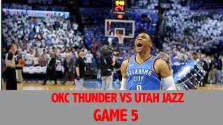 OKC Thunder Vs Utah Jazz Game 5 (NBA PLAYOFFS 2018 RD1) REACTION FULL HIGHLIGHT