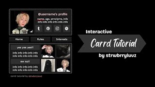 interactive carrd tutorial | dark theme (non-pro)