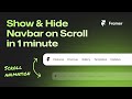 Show & Hide Navigation bar on Scroll - Framer no-code tutorial