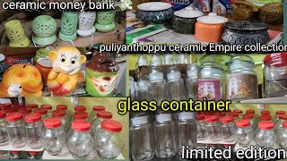 எல்லாரும் ரொம்ப நாள் கேட்ட😍 Mughal shop Storage Glass Containers(Limited collection)Ceramics Hundi😍