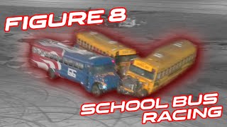 Figure 8 School Bus Racing - Rockford Speedway - Night of Thrills 2021