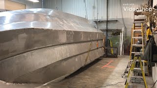 Jahrig Aluminum Boat build - 34' foot- October 2018 - #6 Vid - aluminum boat build