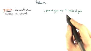 Products - Intro Algebra Review