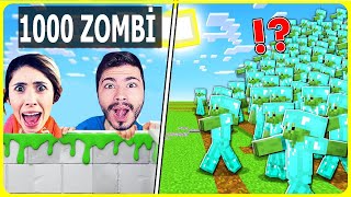 1000 ZOMBİ GÜVENLİ EVE SALDIRDI 2 MİNECRAFT