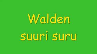 Walden suuri suru