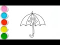 Beautiful Umbrella Drawing, Painting & Coloring For Kids Toddlers_ Kids Art