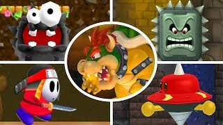 Newer Super Mario Bros Wii - All Bosses (No Damage)