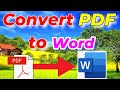 How To Convert PDF To Word 2024: 100% works