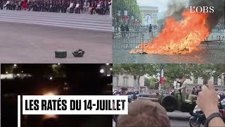 Macron hué, gilets jaunes interpellés, feu d'artifice annulé... : les ratés du 14-Juillet