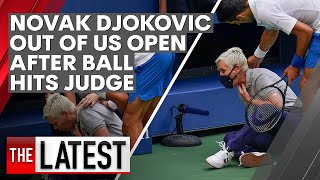 Novak Djokovic disqualified from US Open after line judge incident | 7NEWS