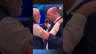 PM Modi hugs Israel's Prime Minister Naftali Bennett for the first time #shorts