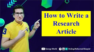 How to write a scientific research paper (كيفية كتابة مقال بحثى بطريقة احترافية)