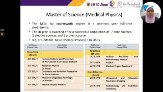 Briefing Msc Medical Physics and Msc Radiation Science, USM