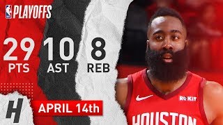 James Harden Full Game 1 Highlights Rockets vs Jazz 2019 NBA Playoffs - 29 Pts, 10 Ast, 8 Reb!