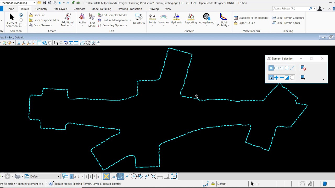 OpenRoads Designer: How To Export Terrain Model To InRoads Dtm - YouTube