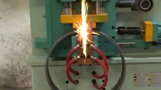 Flash butt welding machine for motorcycle wheel rim