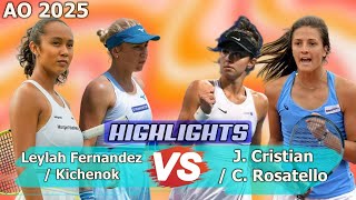 Leylah Fernandez / N. Kichenok vs C. Rosatello / J. Cristian R.32 Highlights Australia 2025