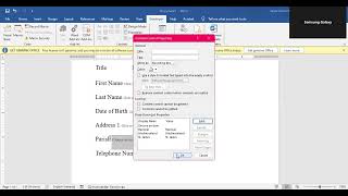 Creating a Fillable Form in Microsoft Word Using the Developer Tab