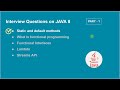 08. Static and Default Methods - Java 8 Interview Questions