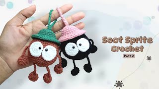 Crochet Soot Sprite Tutorial (2/2) | Crochet Keychain | Mini Doll Crochet