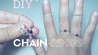 DIY Chain Rings ❖ Anelli Fashion Fai da Te ~ TUTORIAL