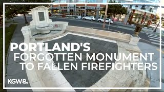 Moldering monument pays tribute to Portland's fallen firefighters