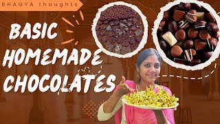 Home made chocolates/ఎవరైనా ఈజీగా చేసిలుకొనే బేసిక్ చాక్లెట్స్ //easy chocolates