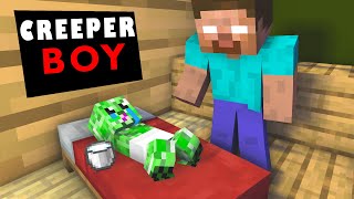 POOR CREEPER BABY - Monster School - Minecraft Animation -Reddiamond Animation