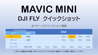 MAVIC MINI（DJI FLY）のクイックショット動画 Dronie30m[ドローニー距離30ｍ]