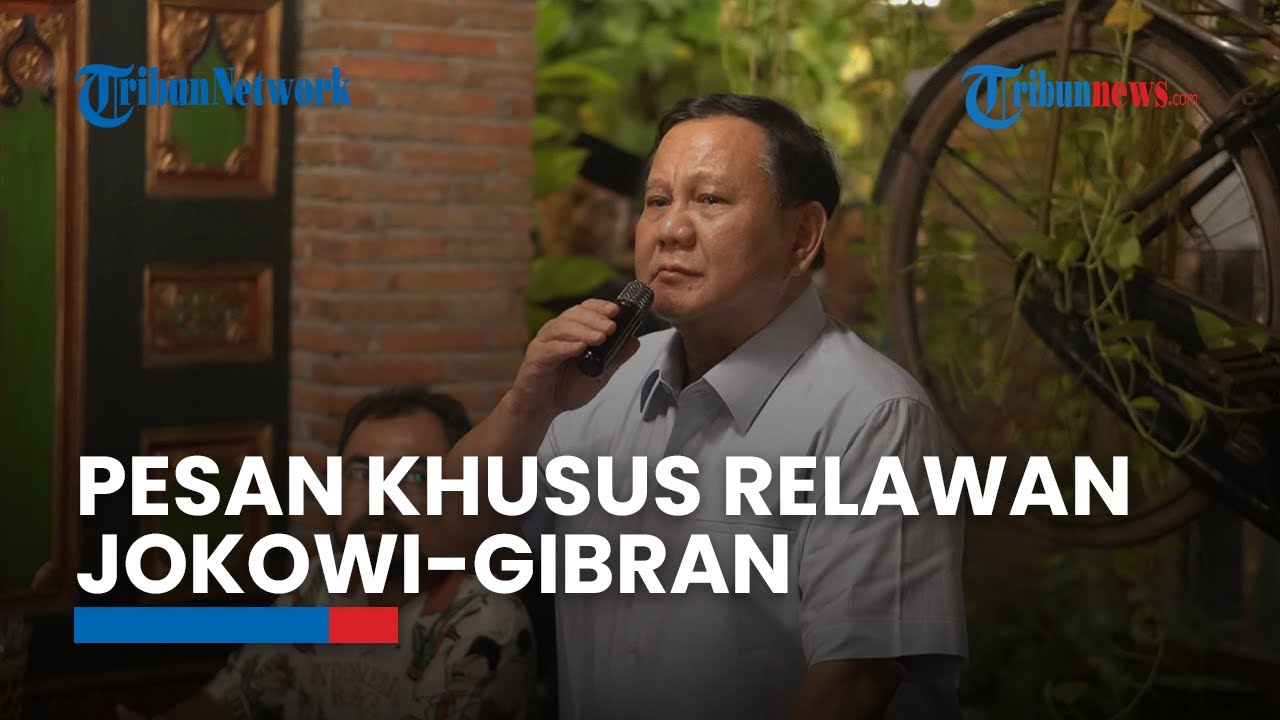 Didukung Relawan Jokowi-Gibran Di Pilpres 2024, Prabowo Mengaku ...