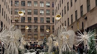 4K | White Christmas Eve in New York City: Dec 24, 2024