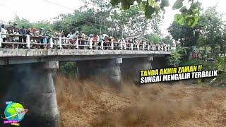 Allahuakbar!! Terjadi Fenomena Alam Aneh di Jombang, Air Sungai Mengalir Terbalik...