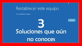 llᐈ  Error 🔴 al RESTABLECER el equipo WINDOWS 10 ☝️ 【3 SOLUCIONES que NO CONOCES 】| Parte 3/3