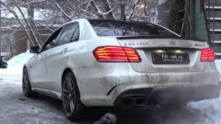 Шикарная выхлопная система на Mercedes E63 AMG W212