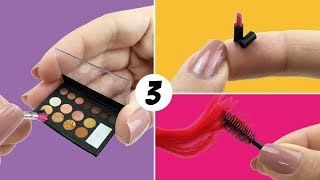 3 Easy Makeup Things to Make for Barbie Dolls - DIY Miniature